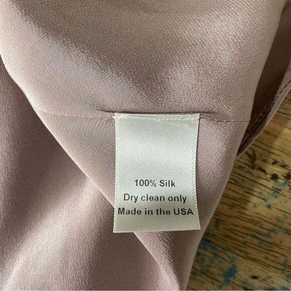 Helena Quinn 100% Silk Long Sleeve Mini Cocktail Dress Size Small - Picture 10 of 10